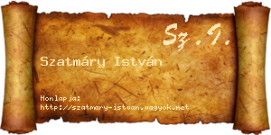 Szatmáry István névjegykártya