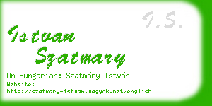 istvan szatmary business card