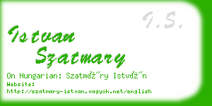 istvan szatmary business card